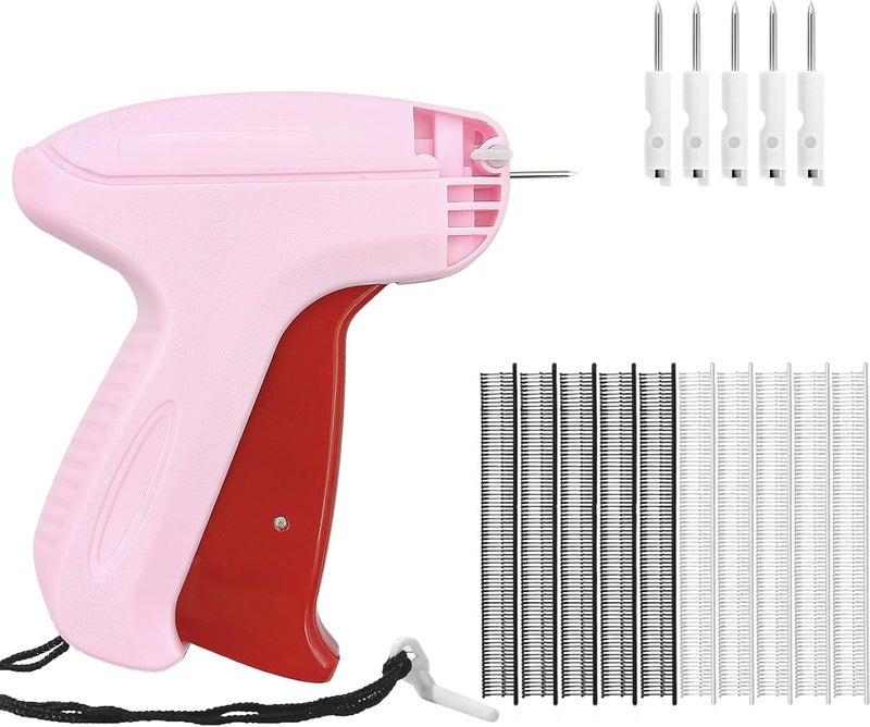 Fifchall Stitch Gun for Clothes - Handheld Fine Stitch Gun Quick Clothing Fixer - Includes 6pcs Fine Needles, 500 Black Fasteners & 500 White Fasteners - Tag Gun for Clothes - Image 1